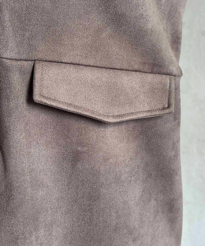 麂皮雙用連衣裙