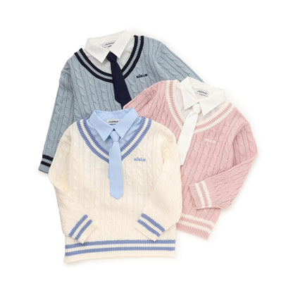 【可家庭水洗】層疊針織衫