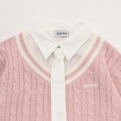 【可家庭水洗】層疊針織衫