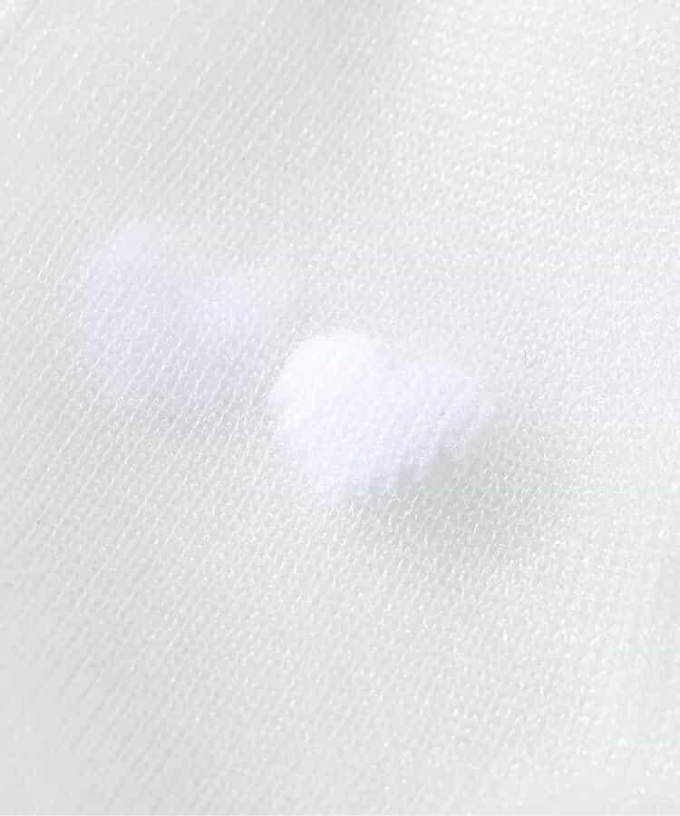 蝴蝶結愛心圖案透膚高筒襪