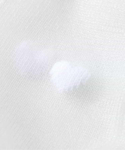 蝴蝶結愛心圖案透膚高筒襪