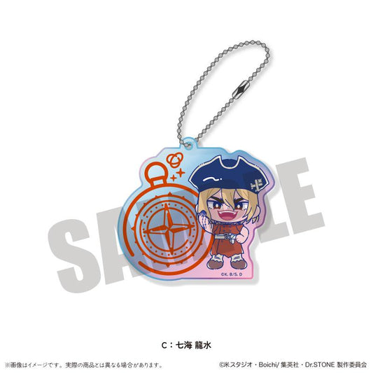 《Dr.STONE 石紀元》_にゅ〜とろ 第二彈 極光亞克力鑰匙扣 C 七海龍水