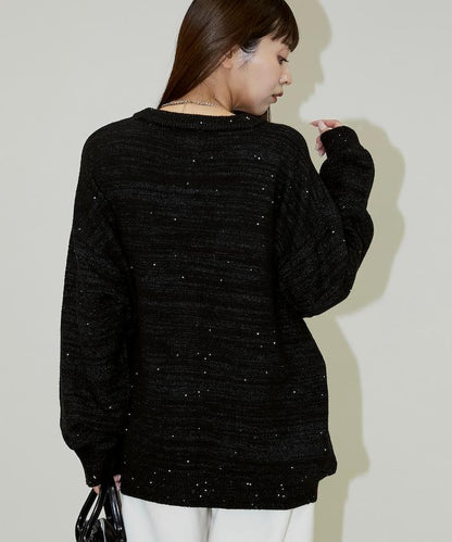 亮片針織開衫
