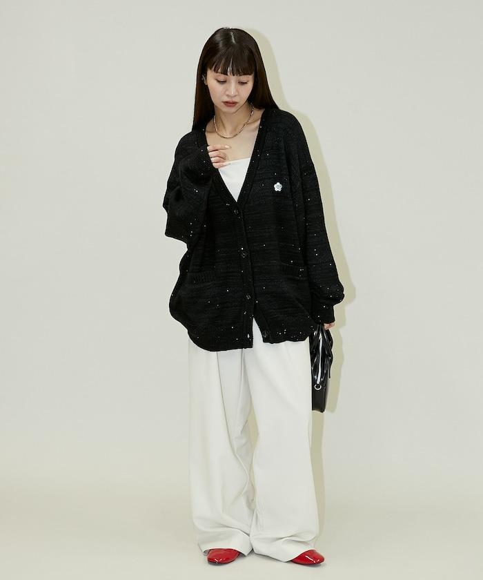 亮片針織開衫