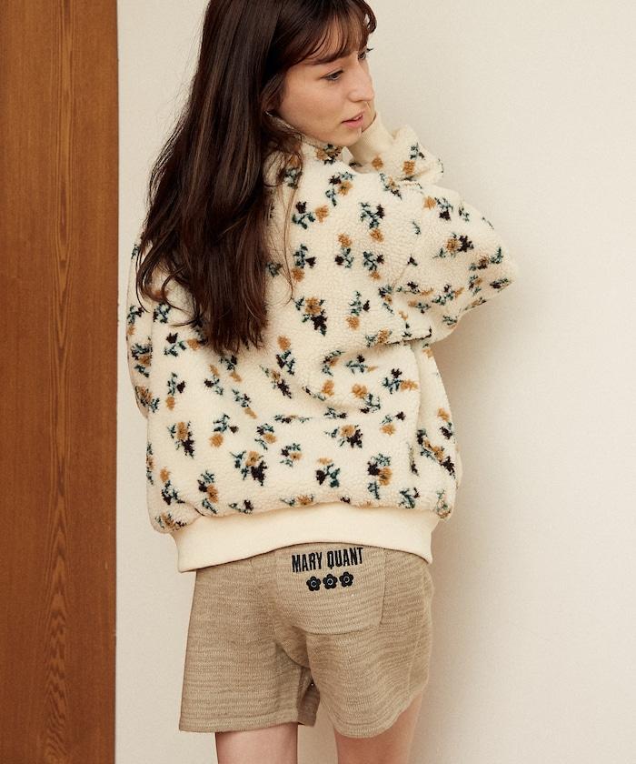 花卉圖案羊羔絨外套