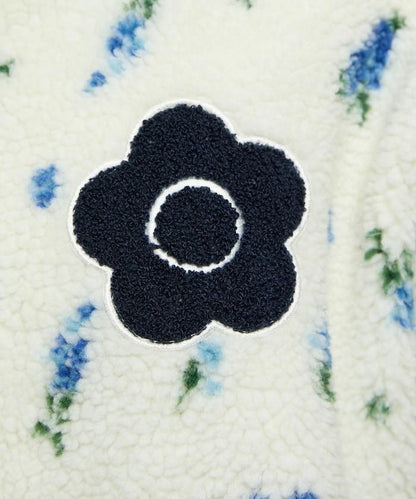 花卉圖案羊羔絨外套