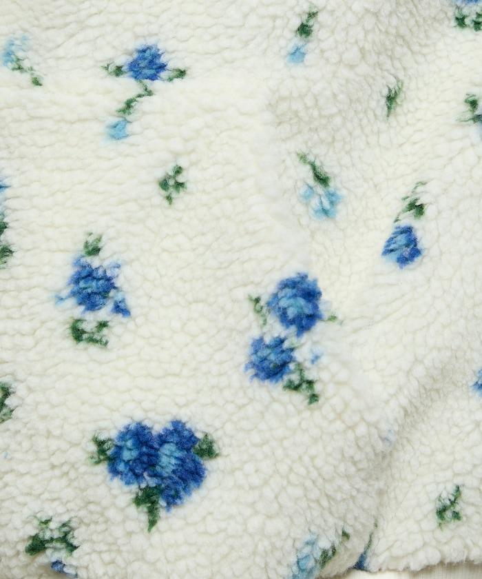 花卉圖案羊羔絨外套