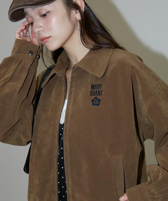 麂皮絨質感 單點刺繡 外套