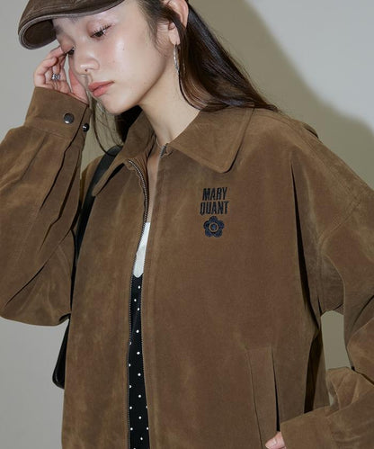 麂皮絨質感 單點刺繡 外套