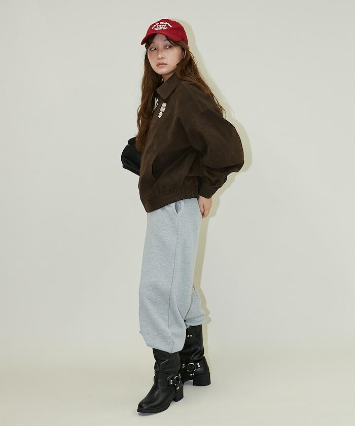 麂皮絨質感 單點刺繡 外套