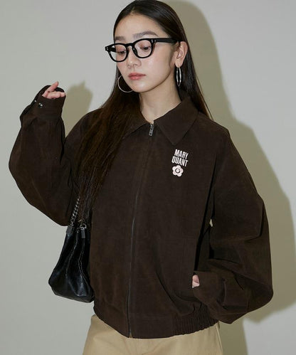 麂皮絨質感 單點刺繡 外套