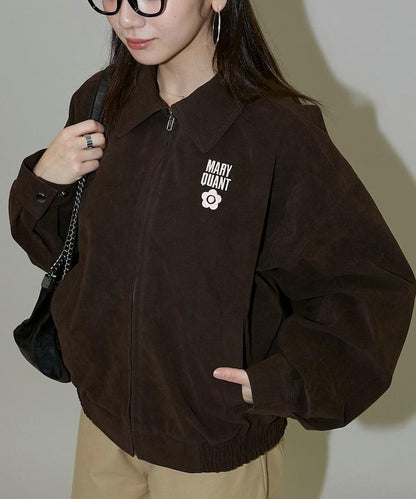 麂皮絨質感 單點刺繡 外套