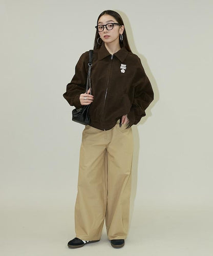 麂皮絨質感 單點刺繡 外套