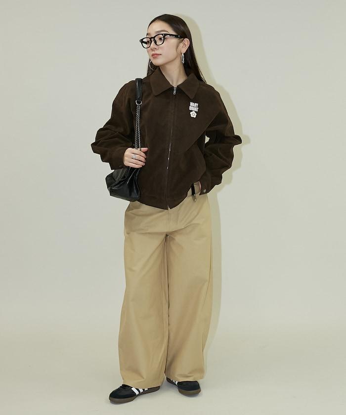 麂皮絨質感 單點刺繡 外套