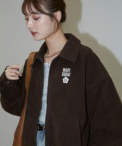 麂皮絨質感 單點刺繡 外套