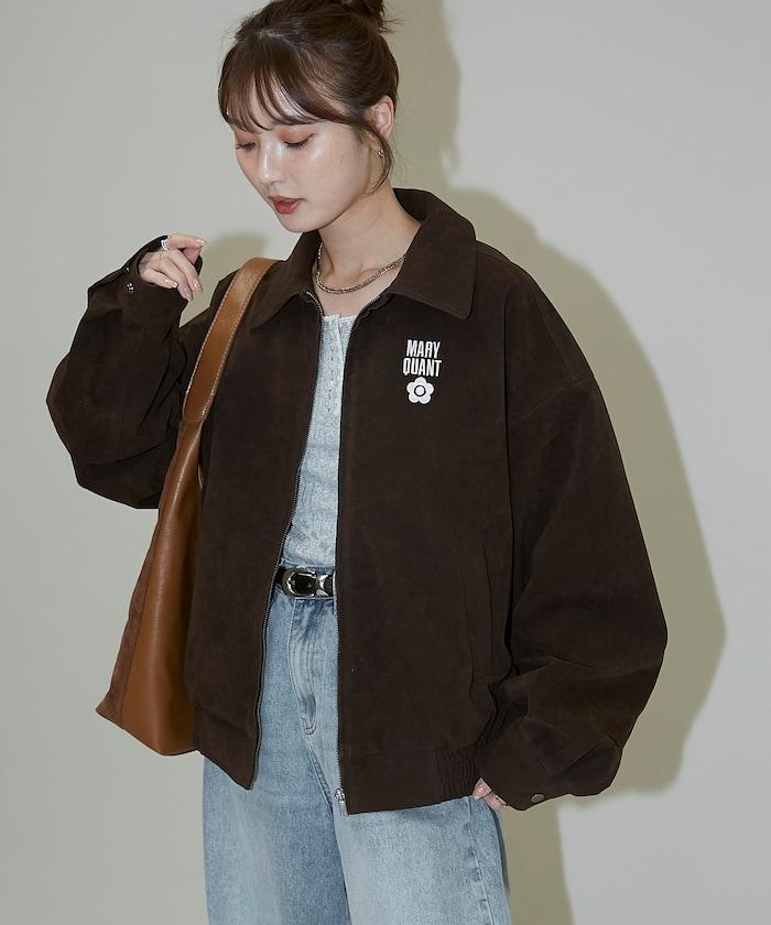 麂皮絨質感 單點刺繡 外套