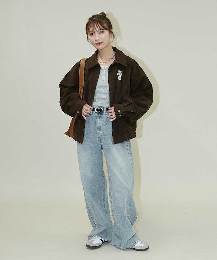 麂皮絨質感 單點刺繡 外套