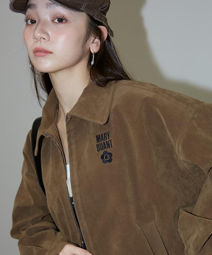 麂皮絨質感 單點刺繡 外套