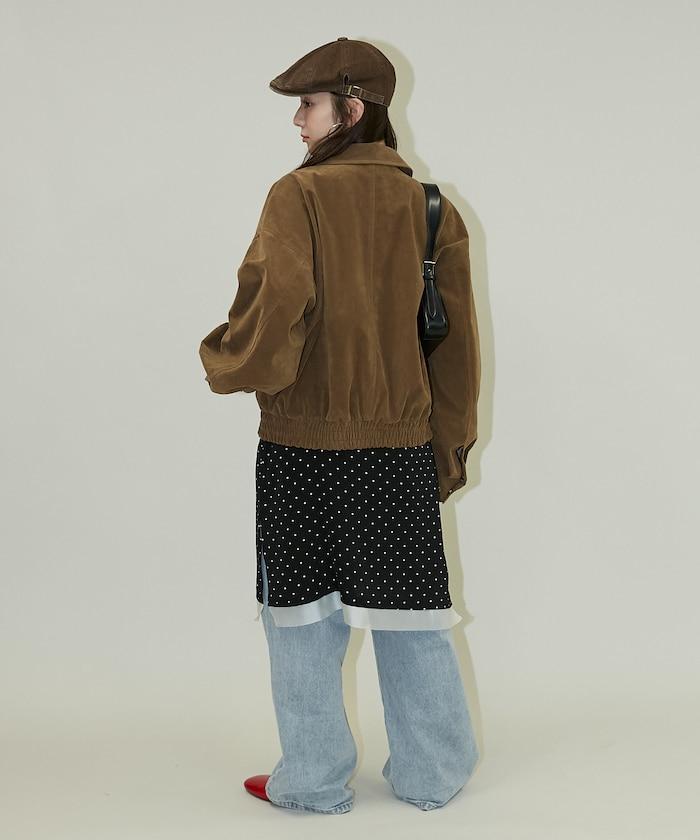 麂皮絨質感 單點刺繡 外套