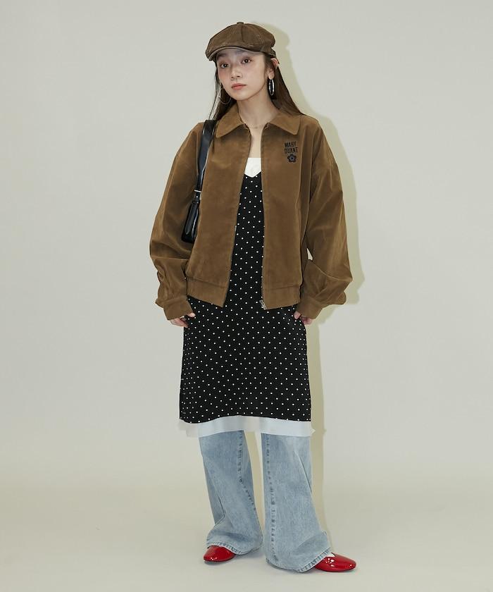 麂皮絨質感 單點刺繡 外套