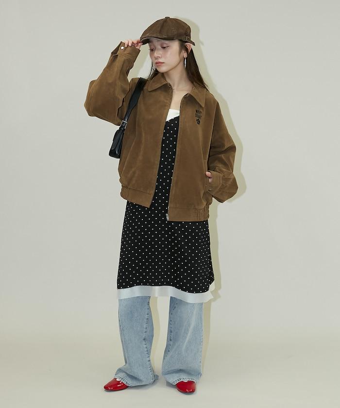 麂皮絨質感 單點刺繡 外套