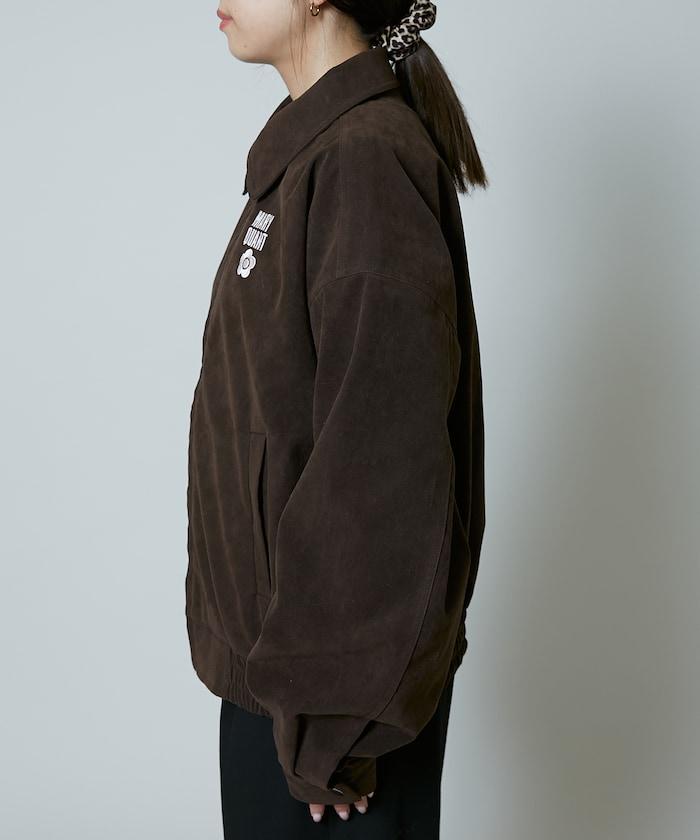 麂皮絨質感 單點刺繡 外套