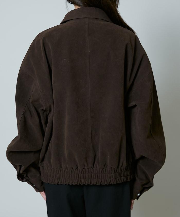 麂皮絨質感 單點刺繡 外套