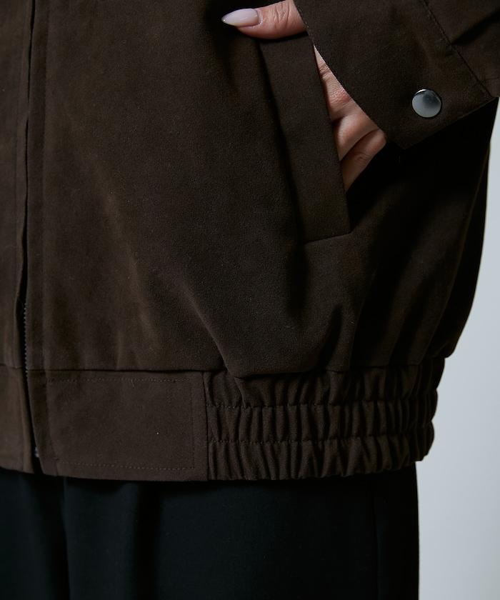 麂皮絨質感 單點刺繡 外套