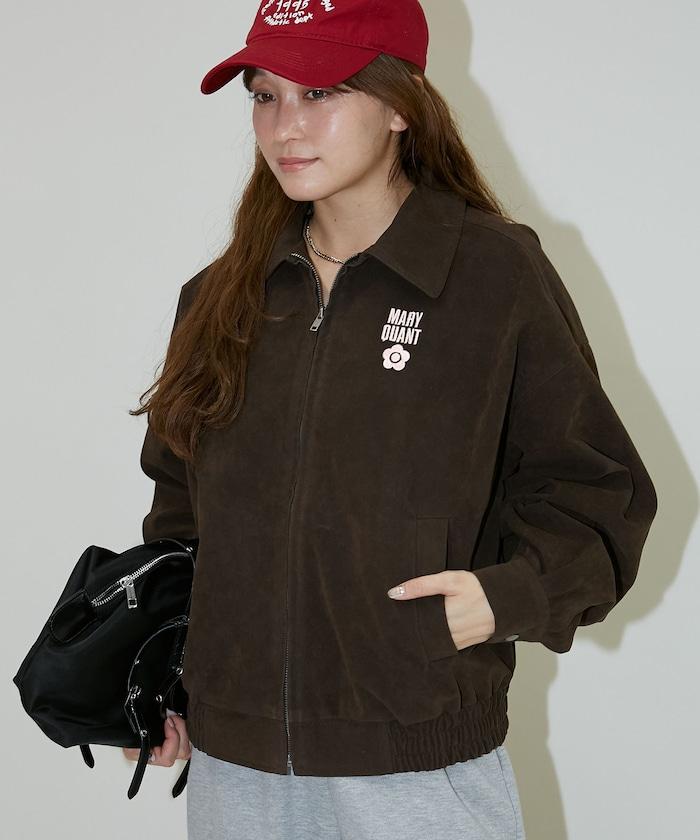 麂皮絨質感 單點刺繡 外套