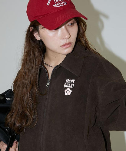 麂皮絨質感 單點刺繡 外套