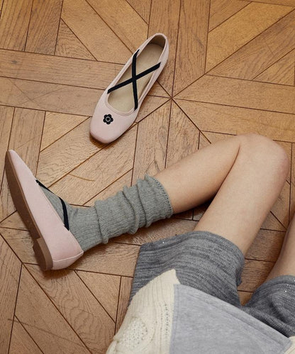 刺繡緞面芭蕾舞鞋