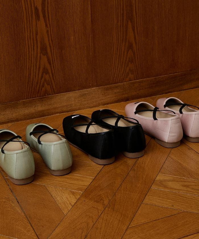 刺繡緞面芭蕾舞鞋