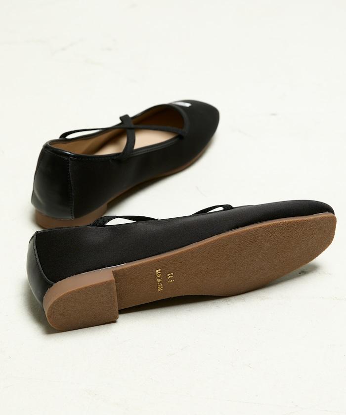 刺繡緞面芭蕾舞鞋