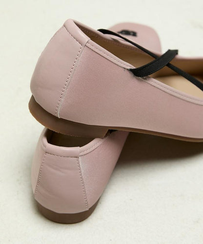 刺繡緞面芭蕾舞鞋