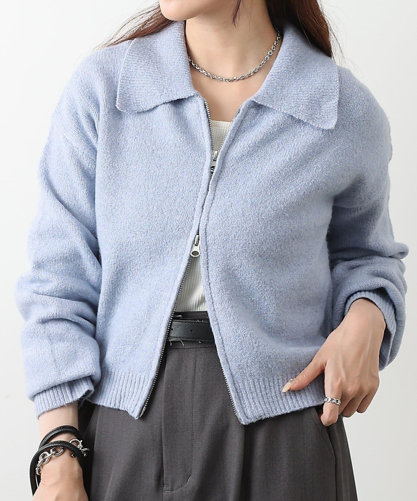 帶領雙拉鍊開衫