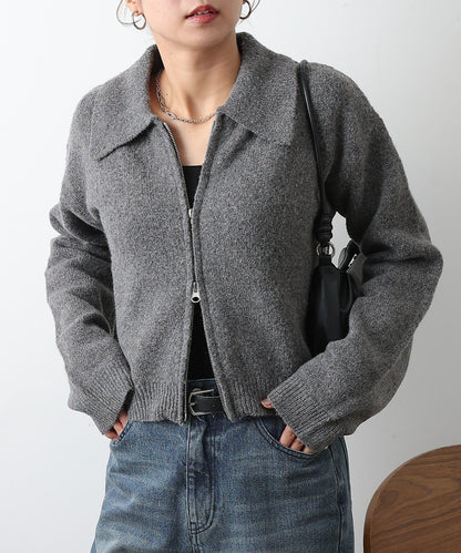 帶領雙拉鍊開衫