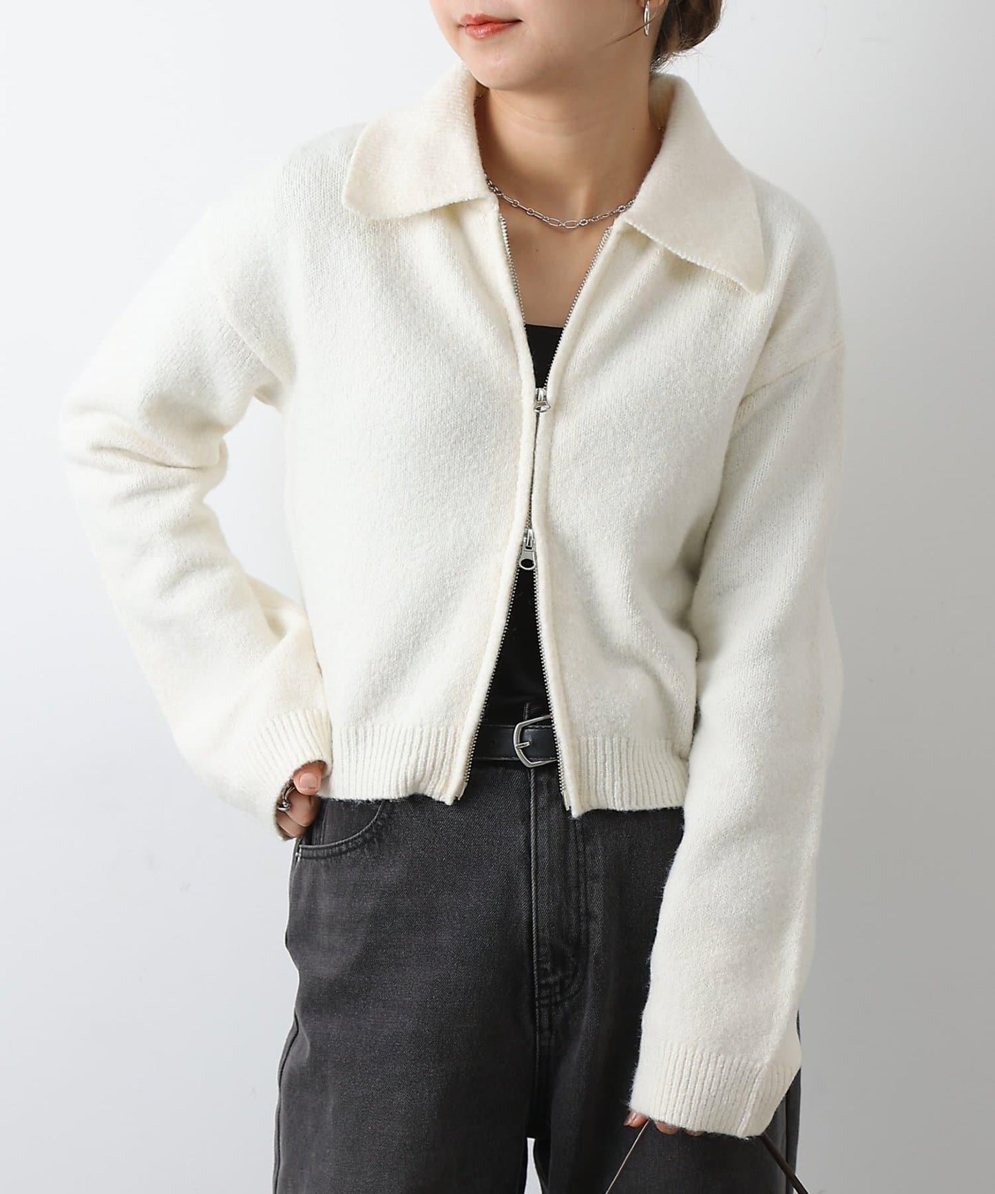 帶領雙拉鍊開衫