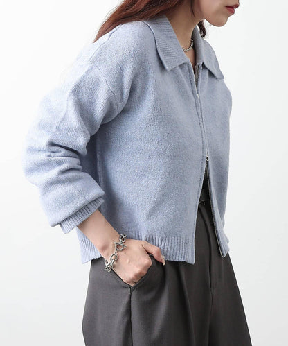 帶領雙拉鍊開衫