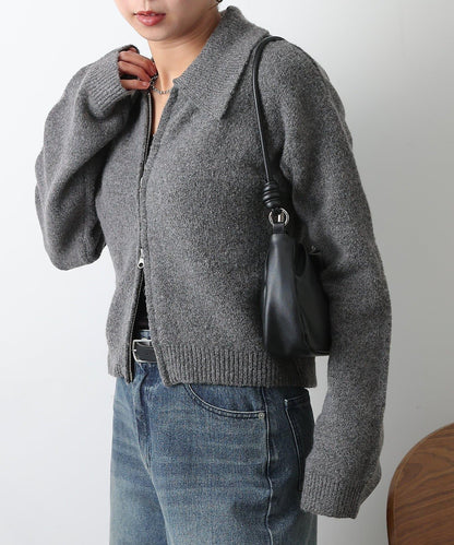 帶領雙拉鍊開衫