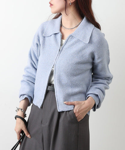 帶領雙拉鍊開衫