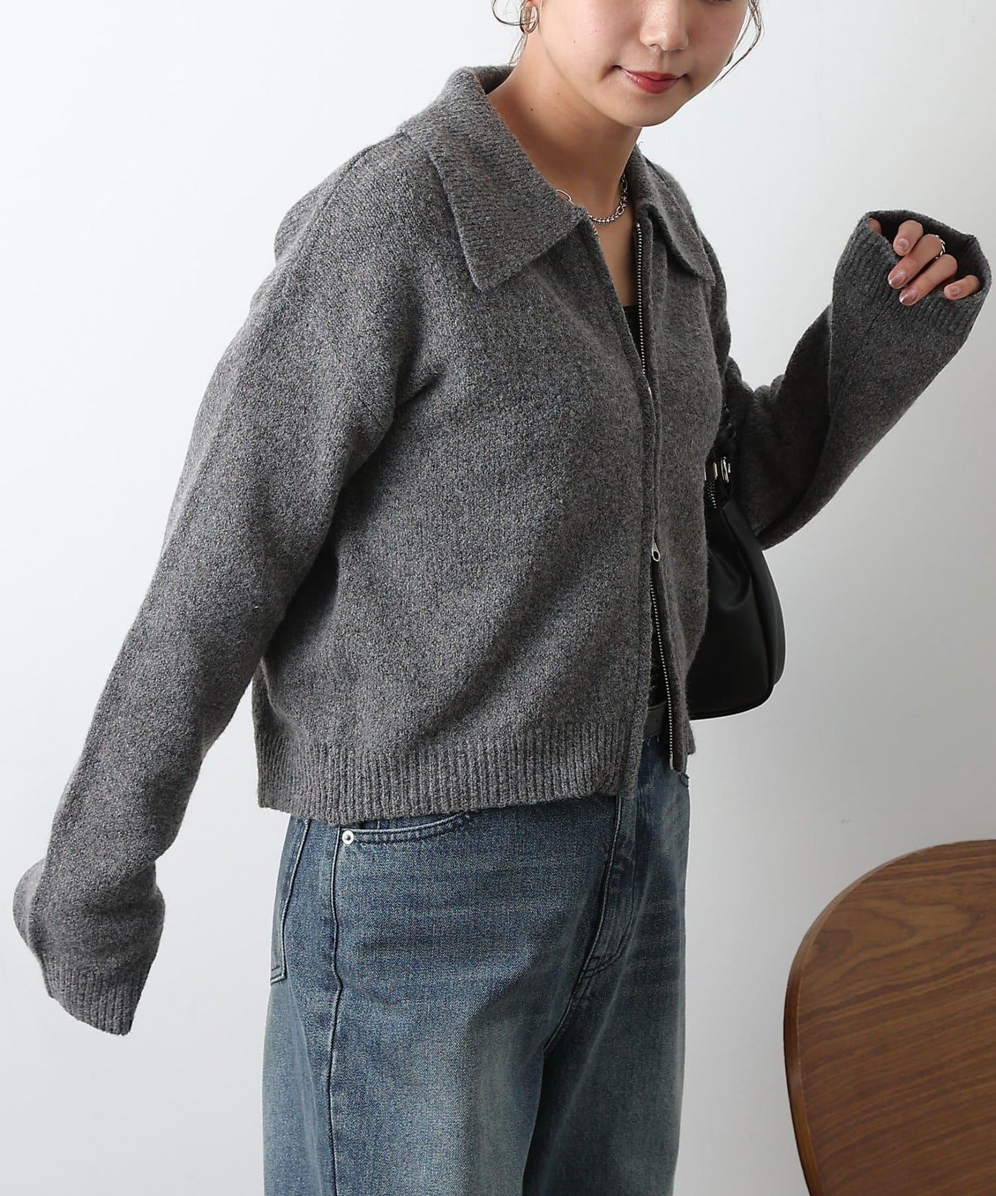 帶領雙拉鍊開衫