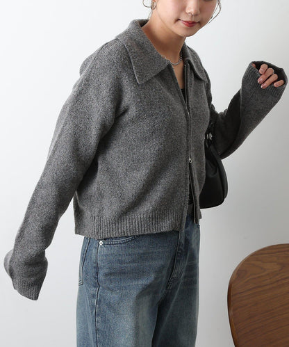 帶領雙拉鍊開衫