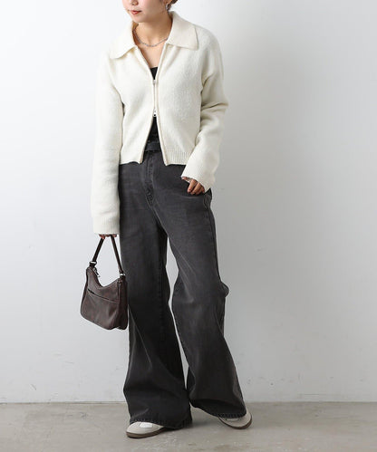 帶領雙拉鍊開衫