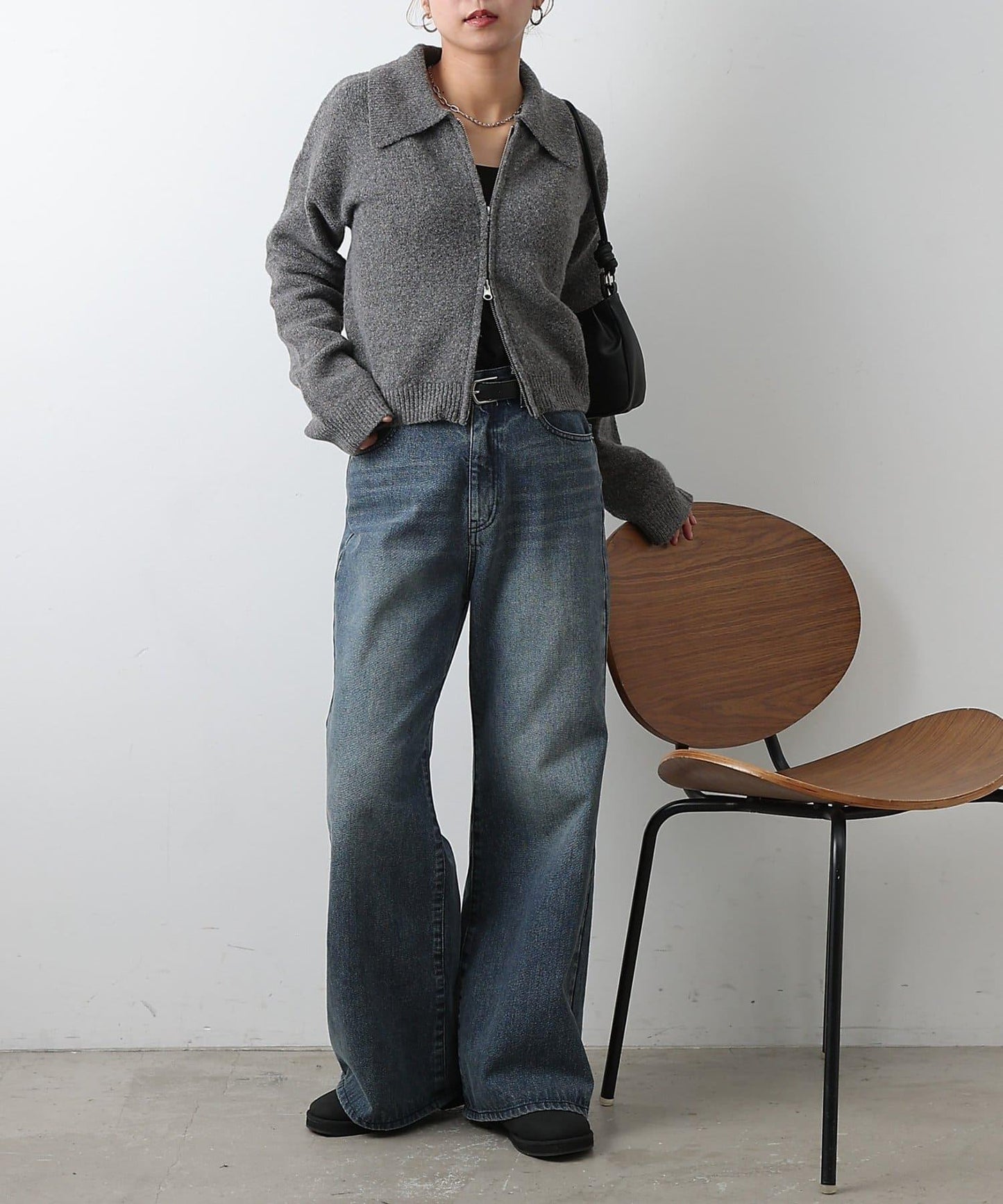 帶領雙拉鍊開衫