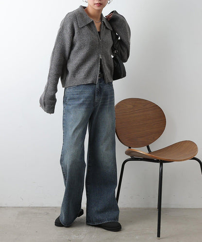 帶領雙拉鍊開衫