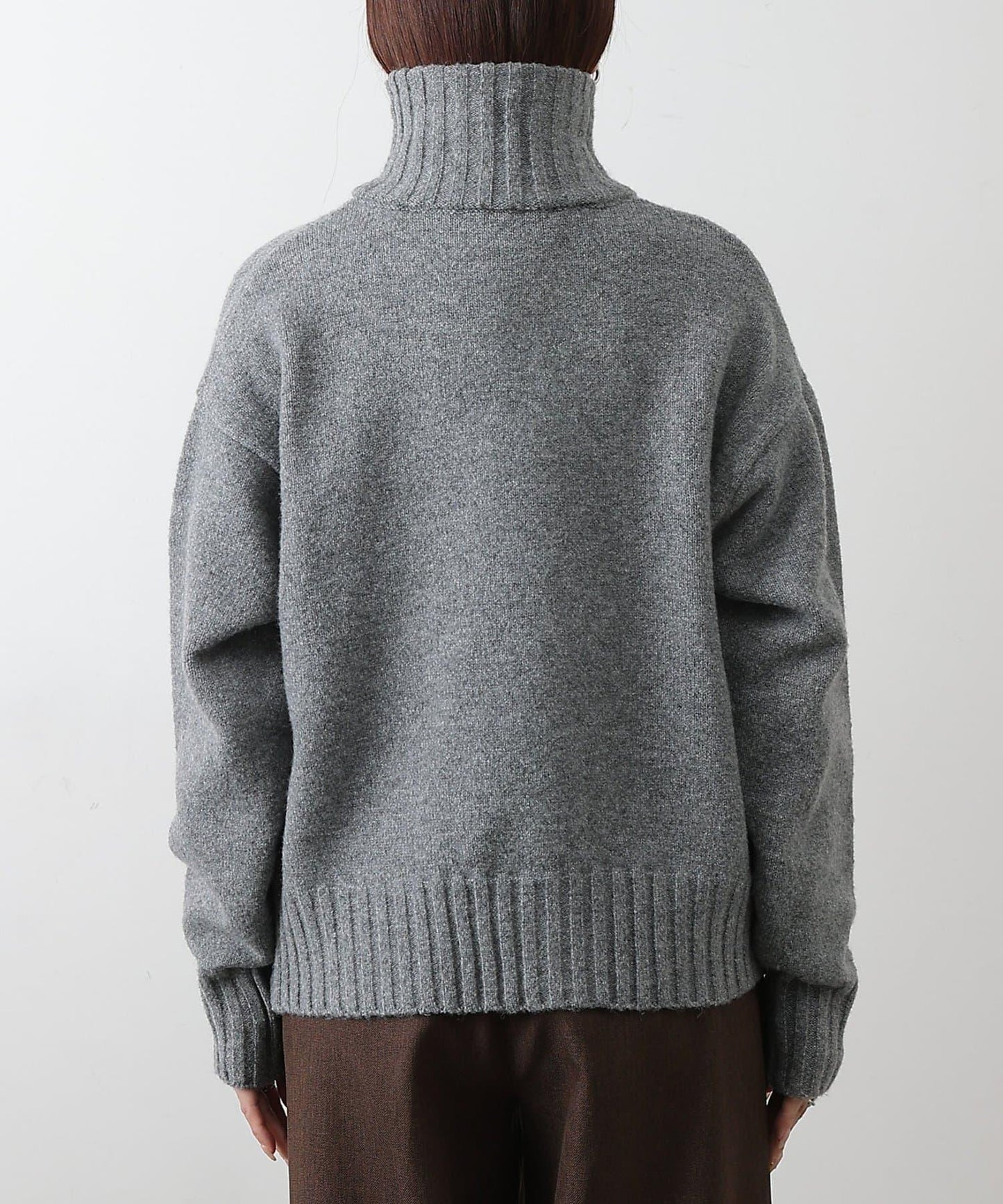 羊毛混紡立領雙拉鍊開衫