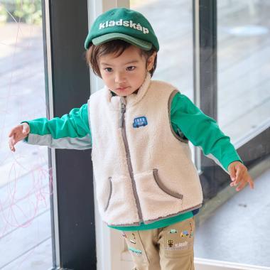 交通工具圖案雙面穿羊羔絨馬甲