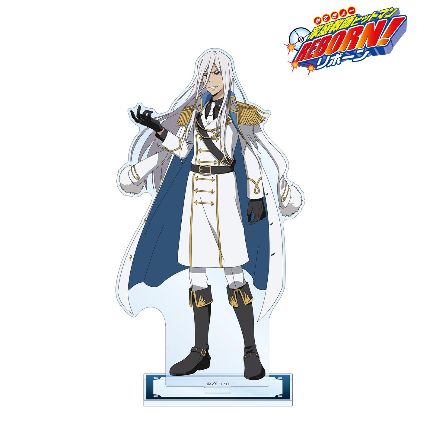 《家庭教師HITMAN REBORN!》全新繪製 斯佩爾比·斯庫瓦羅（十年後）白色服裝版 超大亞克力立牌