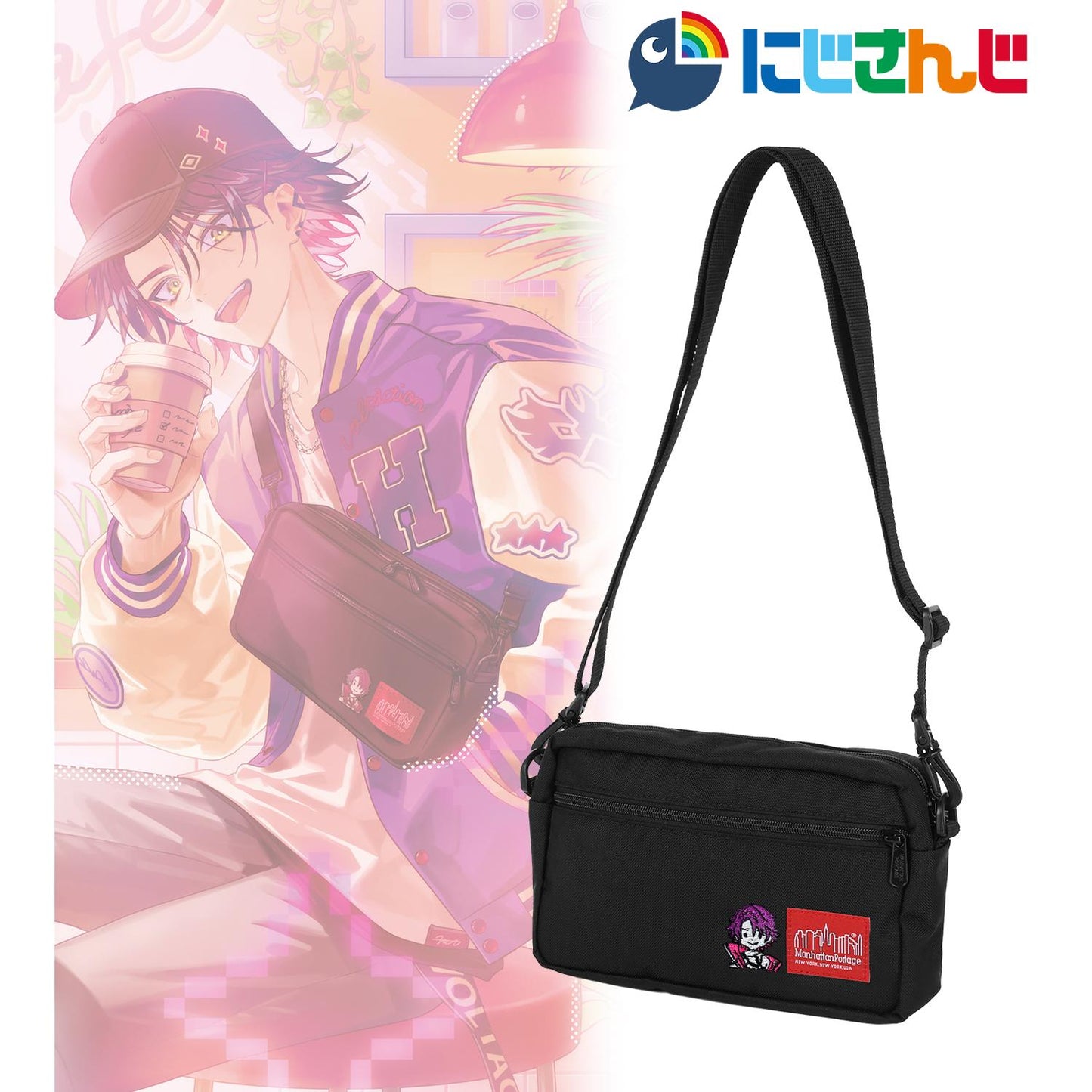 《彩虹社》_曼哈頓包聯名 渡會雲雀 單肩包