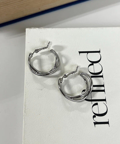 〈GOLDY/ゴールディ〉扭紋圓環耳環